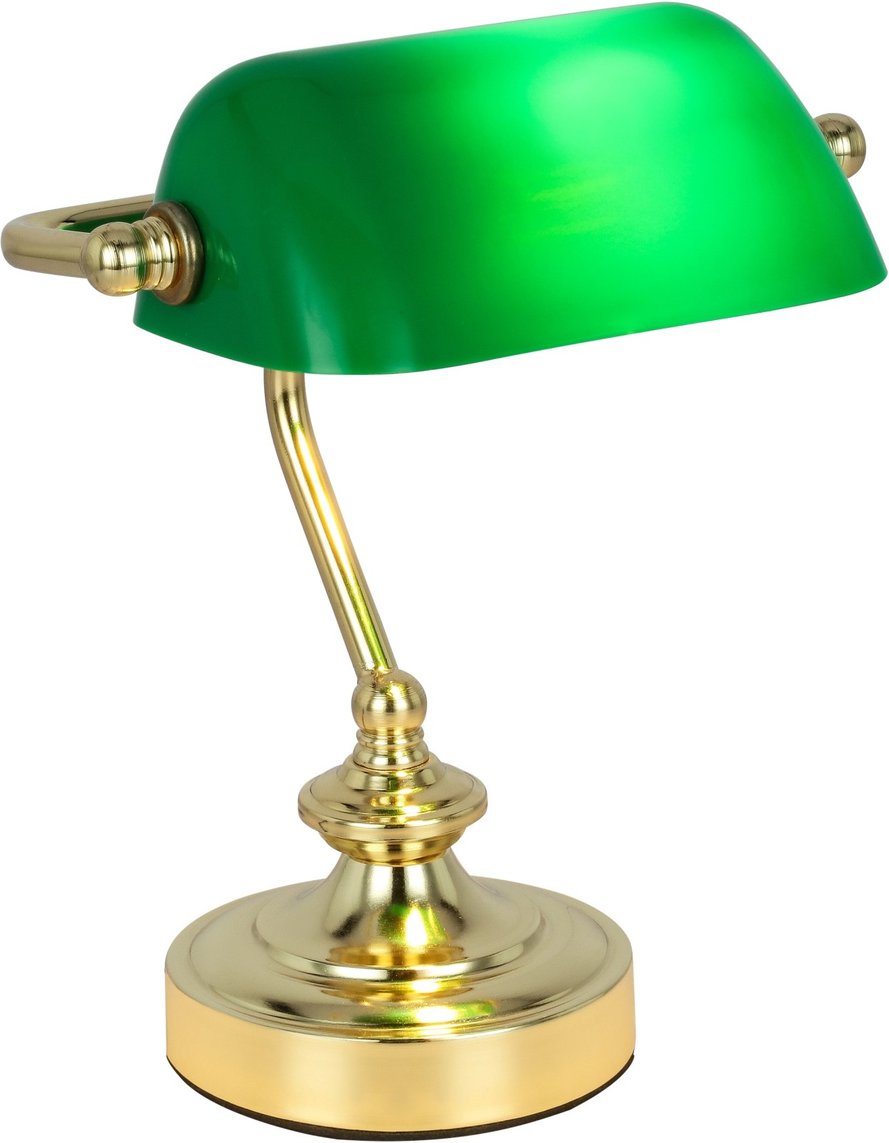 Tischlampe - messingfarben-grün - Metall - 24 cm