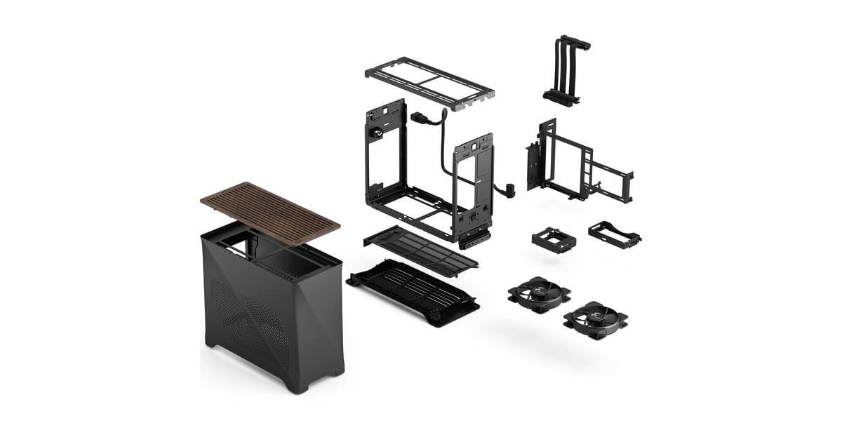 Fractal DesignEra 2 Charcoal mini tower behuizing  (Donkergrijs | 2x USB-A | 1x USB-C)