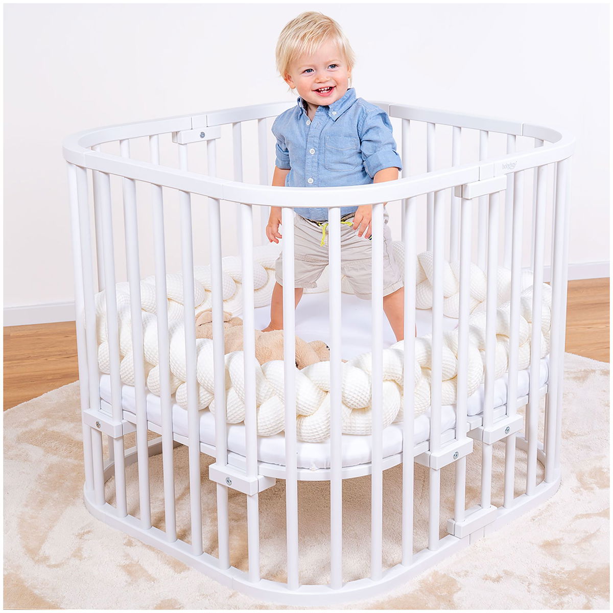 babybaybabybay   Nestchenschlange geflochten gross weiss