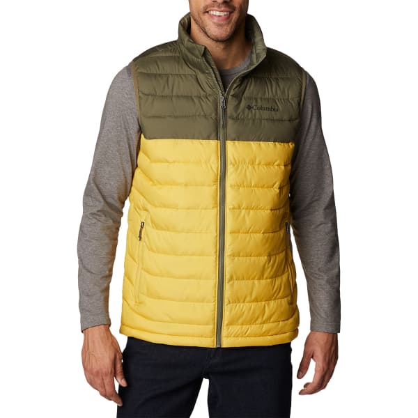 Doudoune randonnée COLUMBIA POWDER LITE VEST GOLDEN NUGGET/STONE GREEN