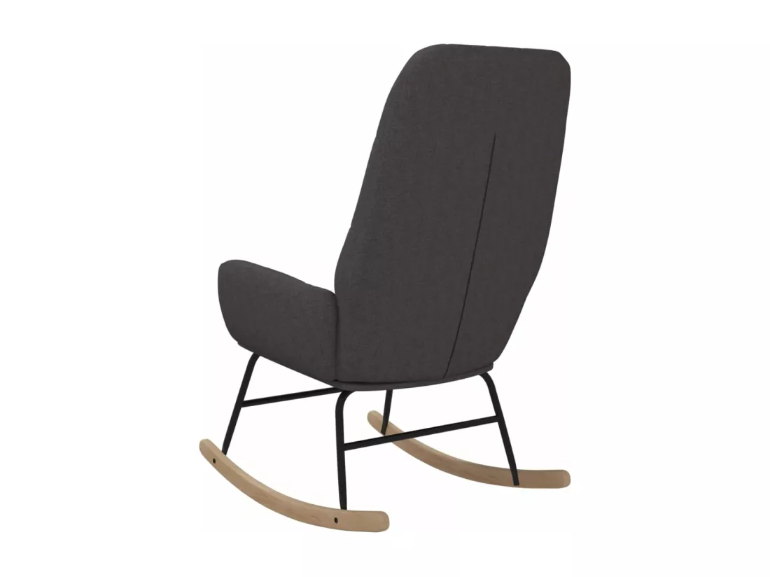 Chaise à bascule Gris foncé Tissu