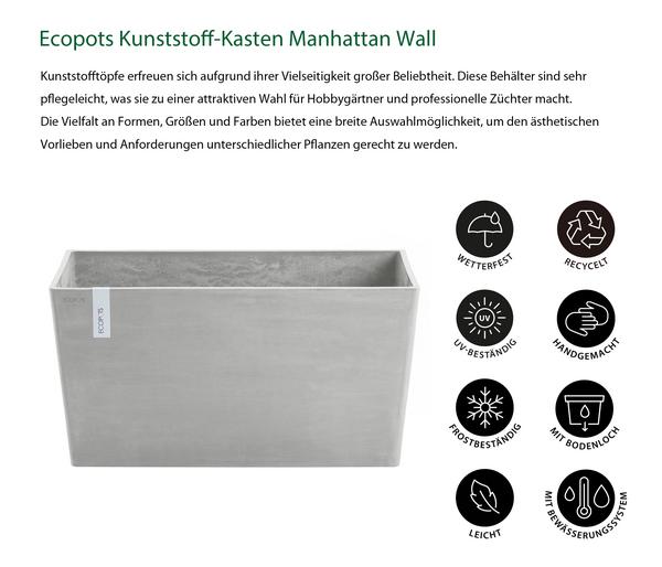 Ecopots Kunststoff-Kasten Paris, rechteckig