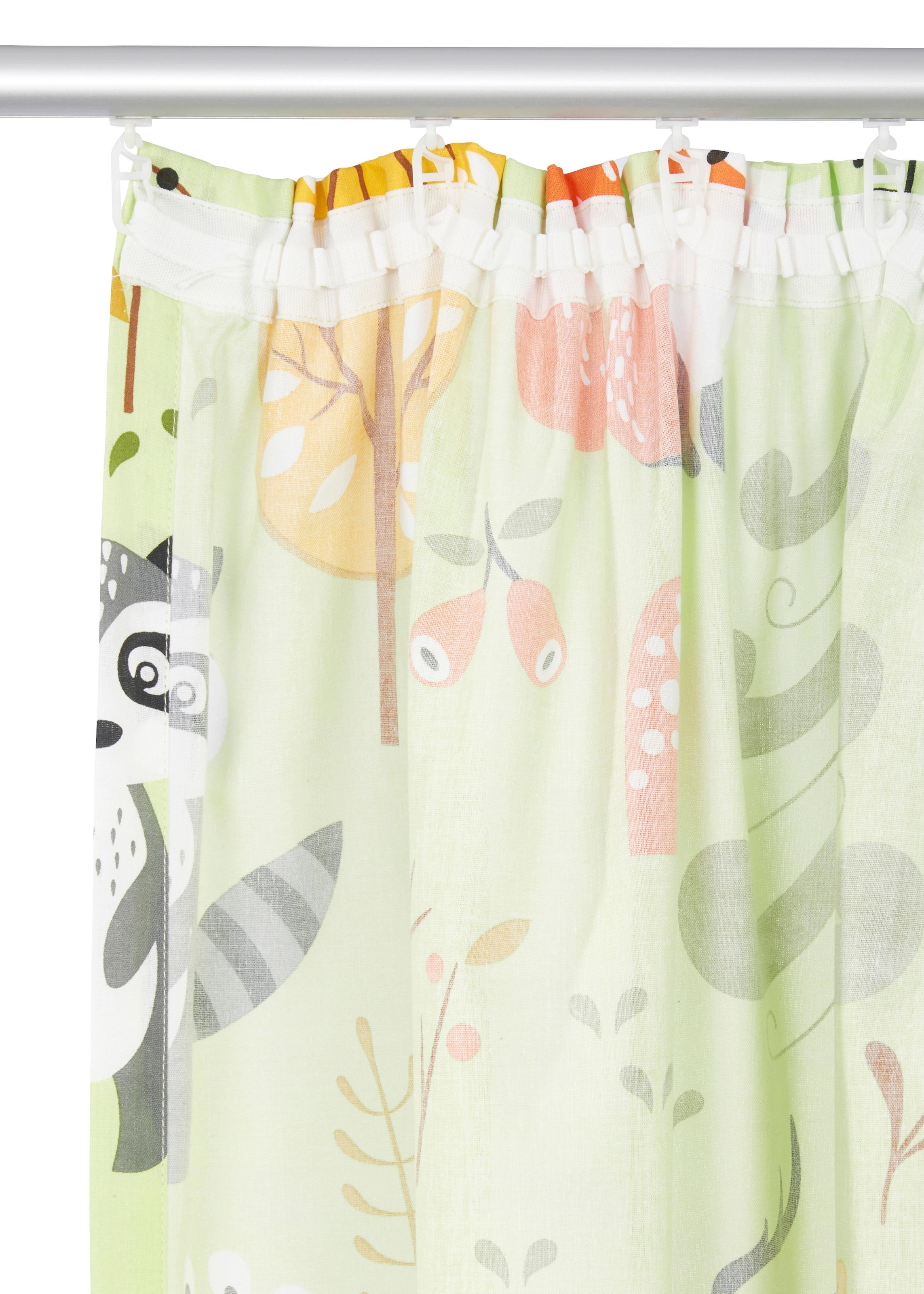 my home Gardine »Waldtiere« Kräuselband 1 Stk. tlg. Kindergardine, einseitig bedruckt, halbtransparent