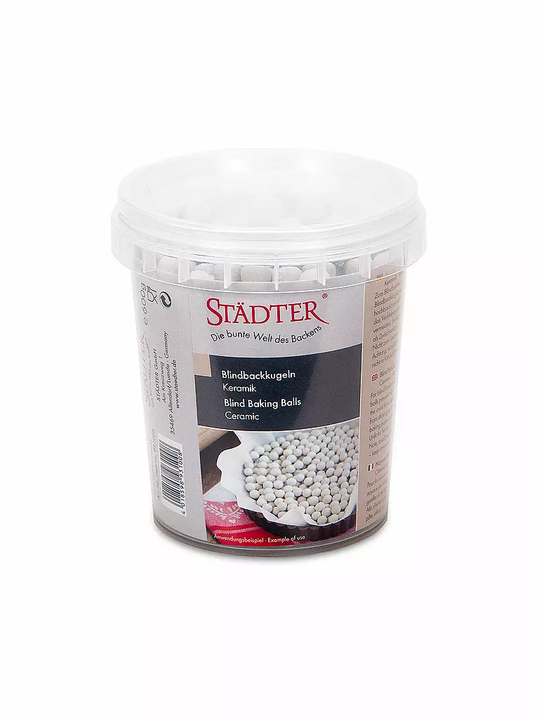 STAEDTER Blindbackkugeln - aus Keramik 600g weiss