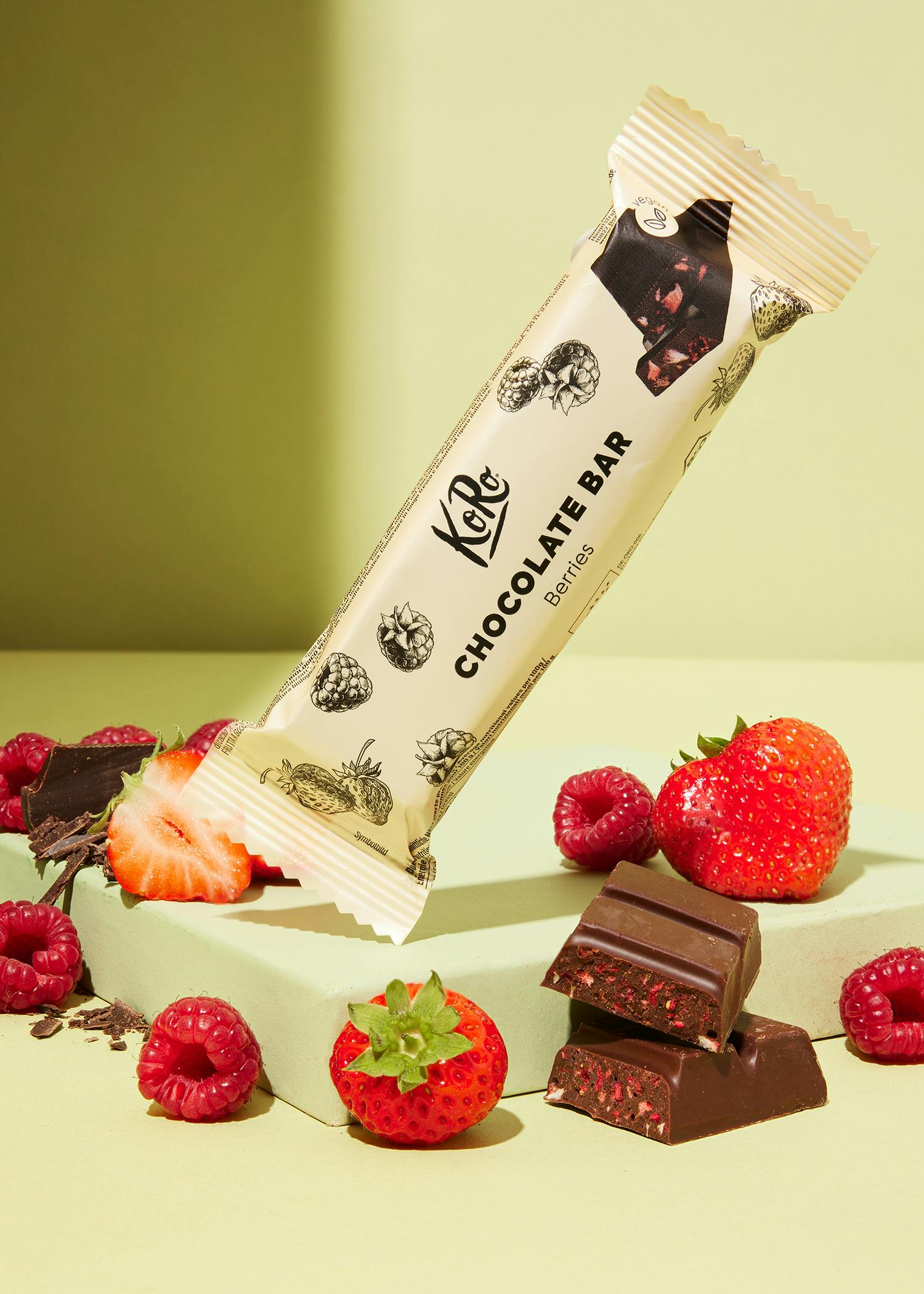 Veganer Bio Schokoriegel mit Beeren 50 g