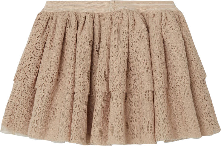 Lil' Atelier NMFRINJA LACE SKIRT LIL Nougat