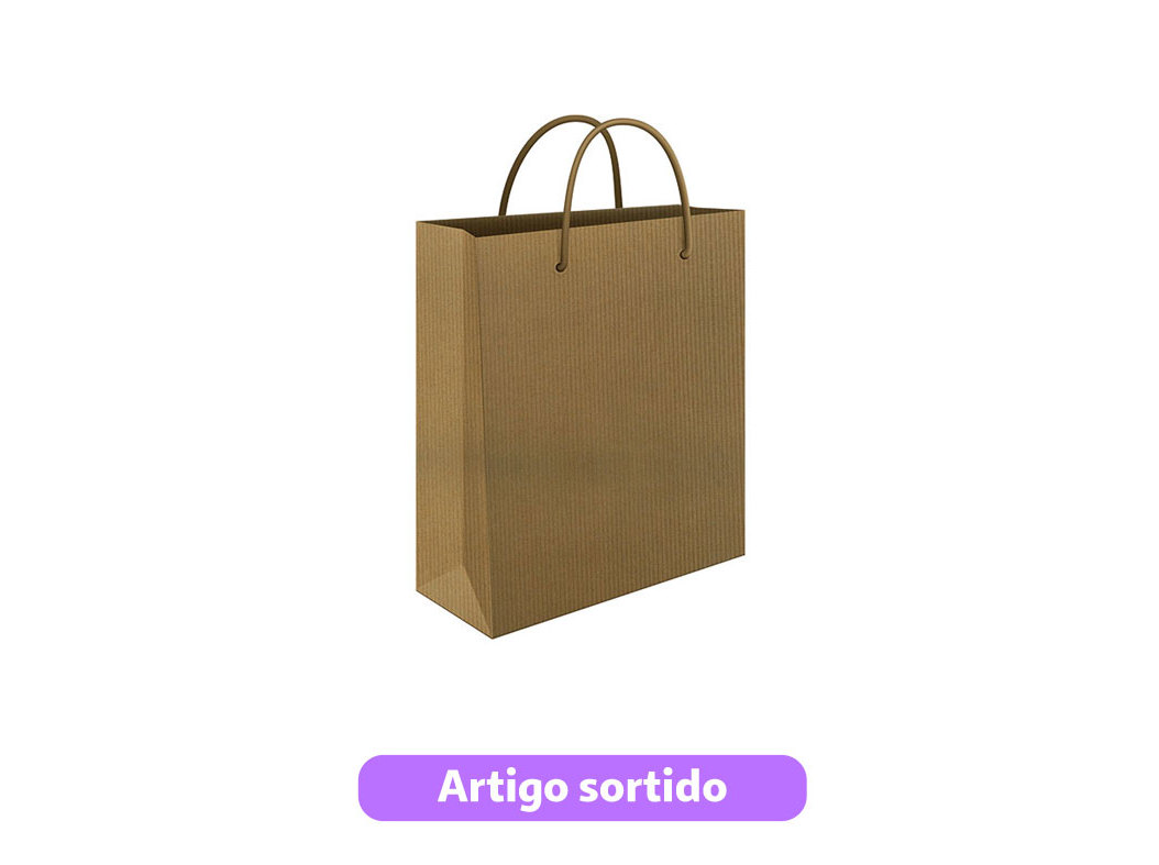 SACO PAPEL KRAFT MITOS 18X22X8CM CORES SORTIDAS