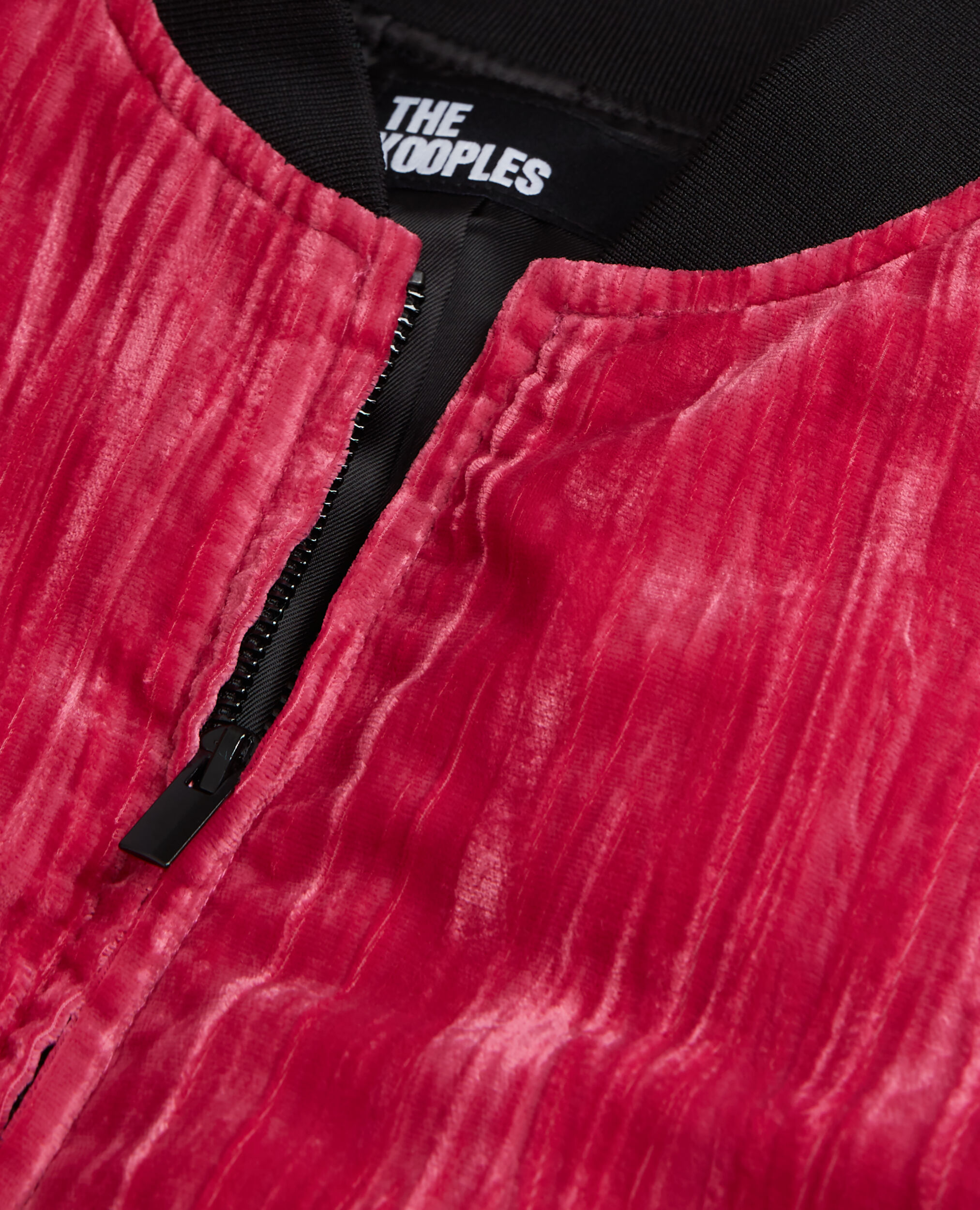 Blouson en velours rose