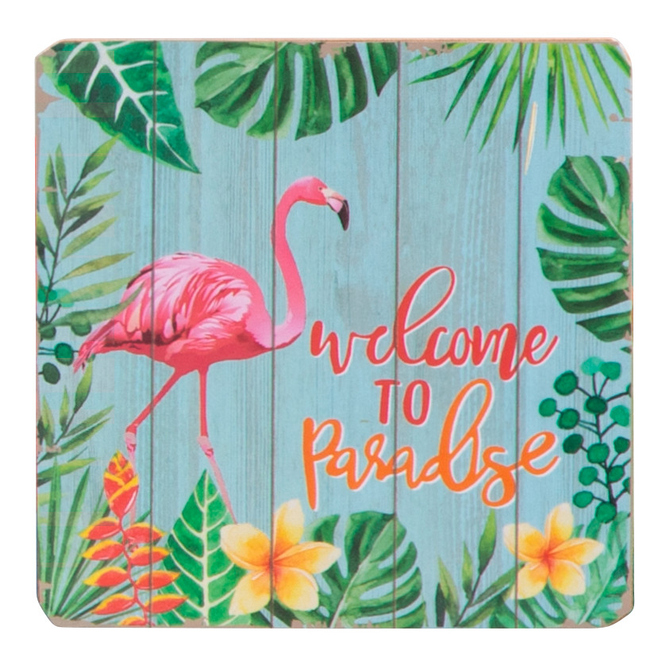 6 Untersetzer - Tropical - ca.  11 x 11 cm - 1 Set