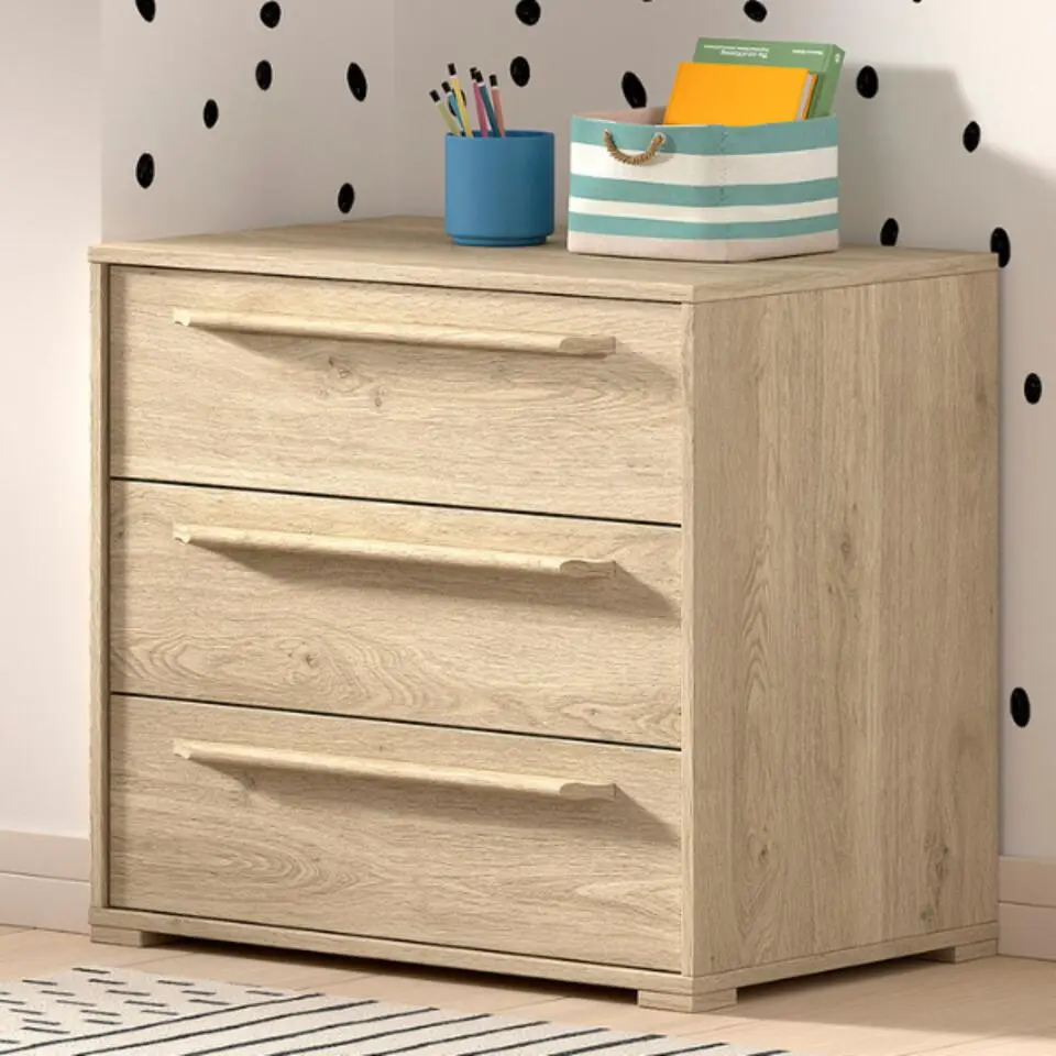Ladekast Sammie 68x43x61cm - 3 lades - eikdecor