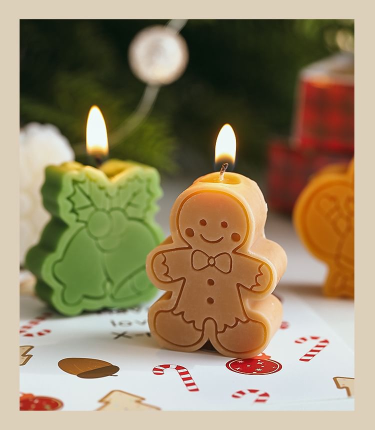 XIXI STUDIO - Set van 4: Kerstgeurkaars (diverse ontwerpen)