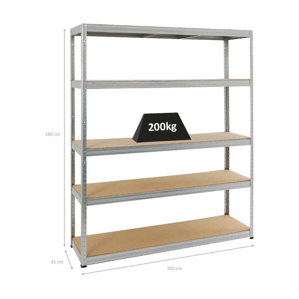 PROREGAL Heavy-Duty stellingkast Giant Elephant HxBxD 180 x 150 x 45 cm Draagvermogen plank 200 kg Gegalvaniseerd