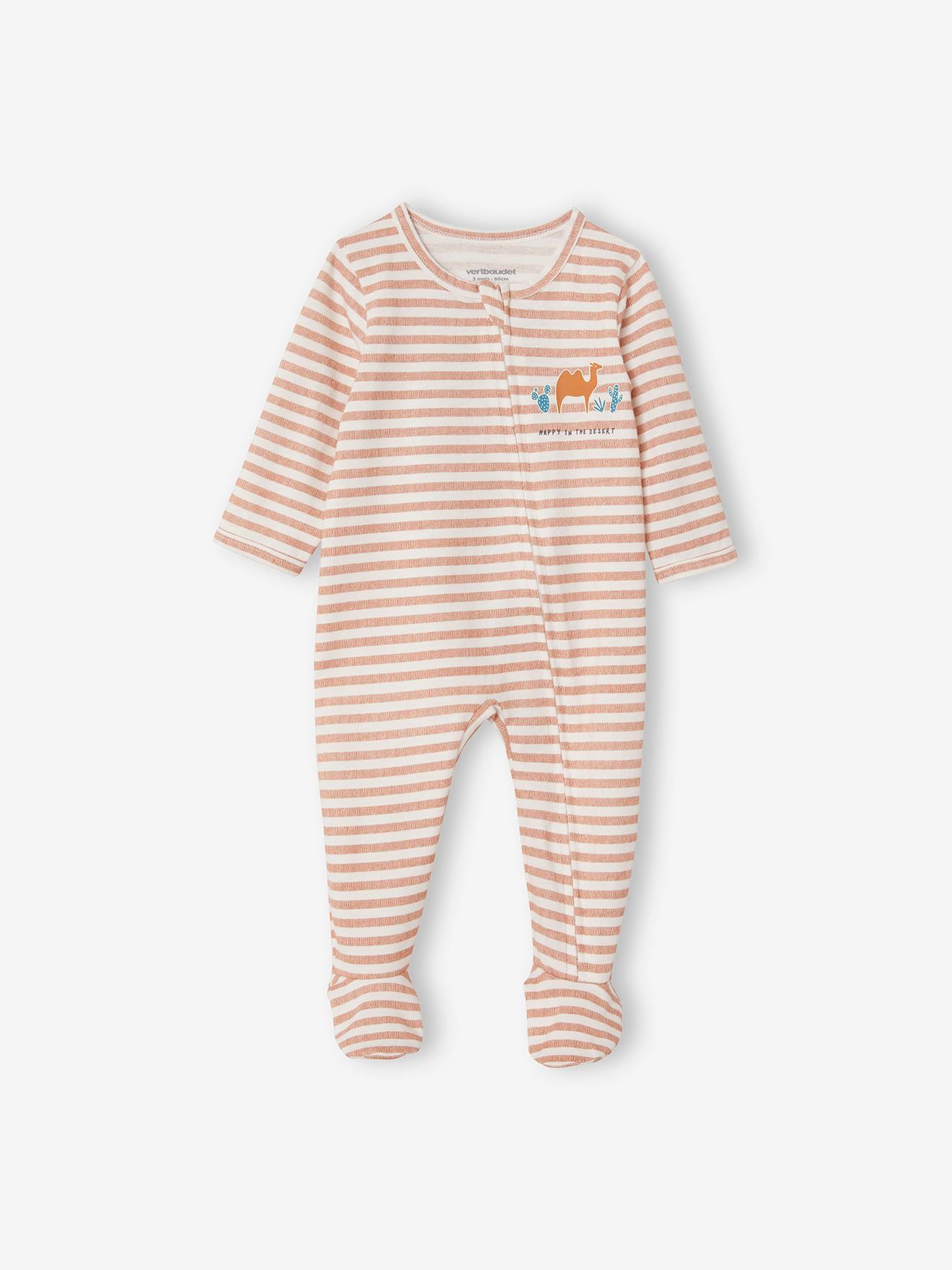 Conjunto de 3 pijamas de algodão para bebê com certificação Oeko-Tex®, branco claro, bicolor/multicolorido.
