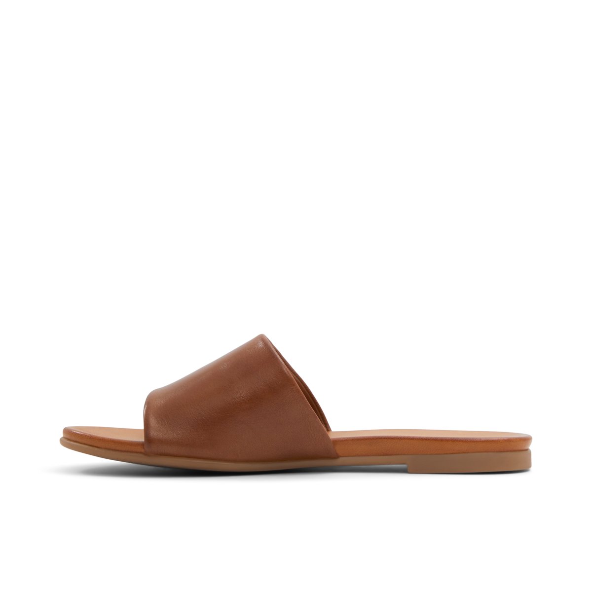 LUCA FERRI-Meralendar-Sandales à glissière - Talon plat - Cognac