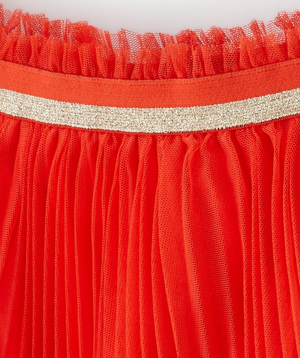 JUPE BÉBÉ FILLE ROUGE EN TULLE PLISSÉE