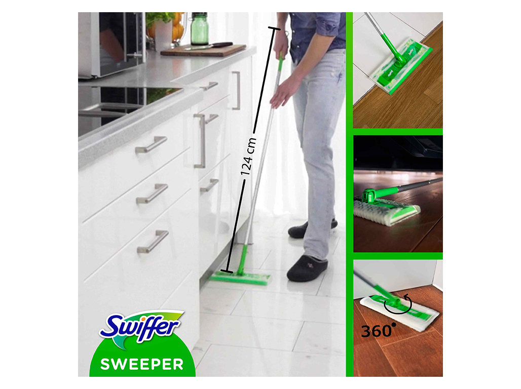 MOPA KIT DUPLO SWIFFER 8 PANOS   3 HUMIDOS