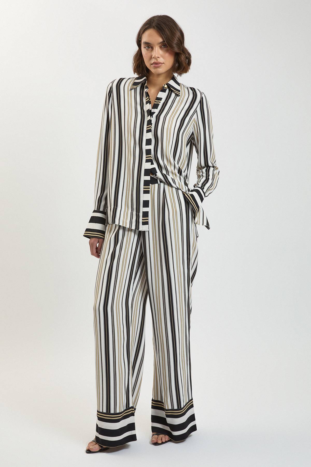 KarenMillen Pantalon Co-ord En Viscose À Rayures Contrastées Petite