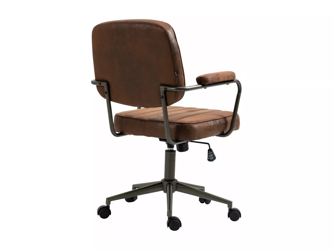 Chaise de bureau - Similicuir - Cognac - Natrona
