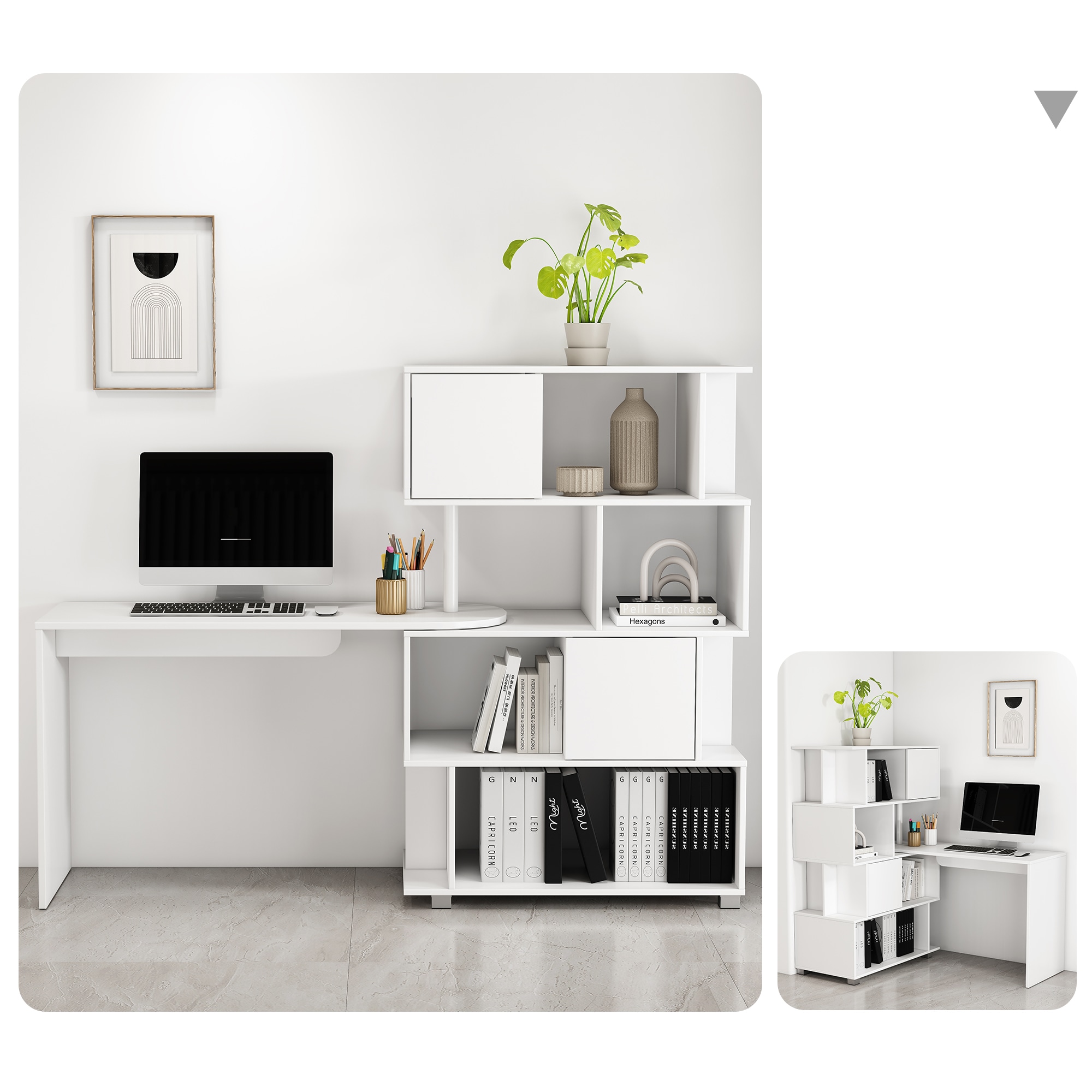 GOODproduct Schreibtisch »Inovo« Set,  als Eckschreibtisch oder Schreibtisch nutzbar, viel Stauraum