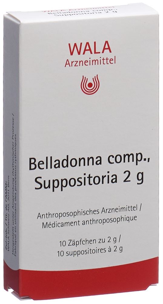WALA Belladonna comp.<br>10 × 2 g, Blister, Zäpfchen