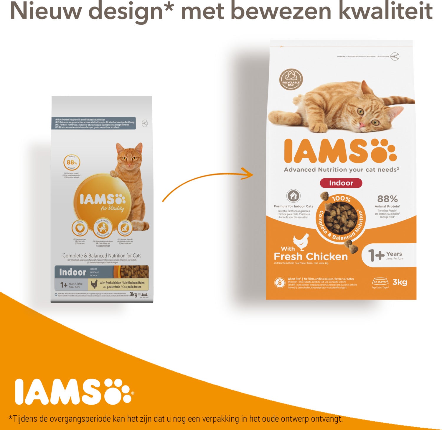 IAMS for Vitality verse kip adult / senior 3 kg
