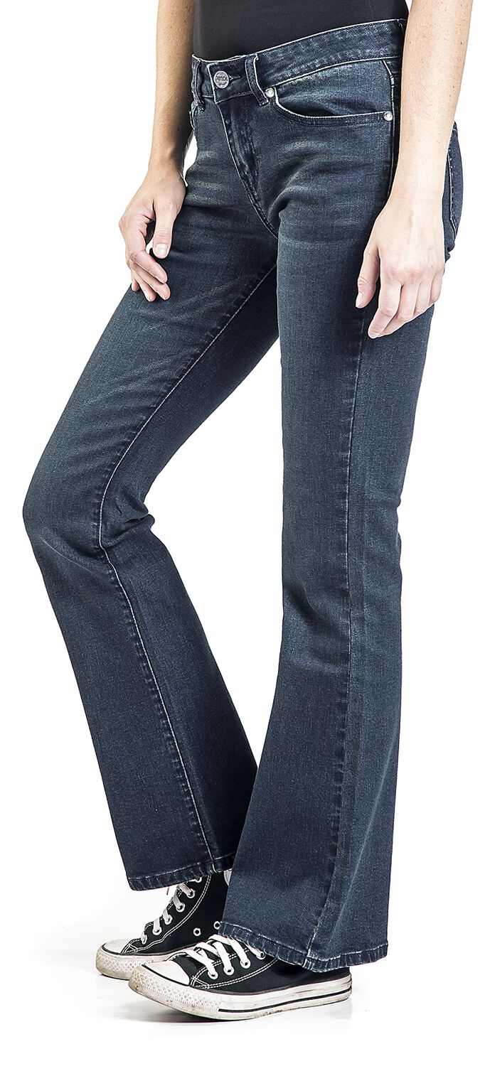 Grace - Jean Bleu Foncé Évasé | Black Premium by EMP Jean