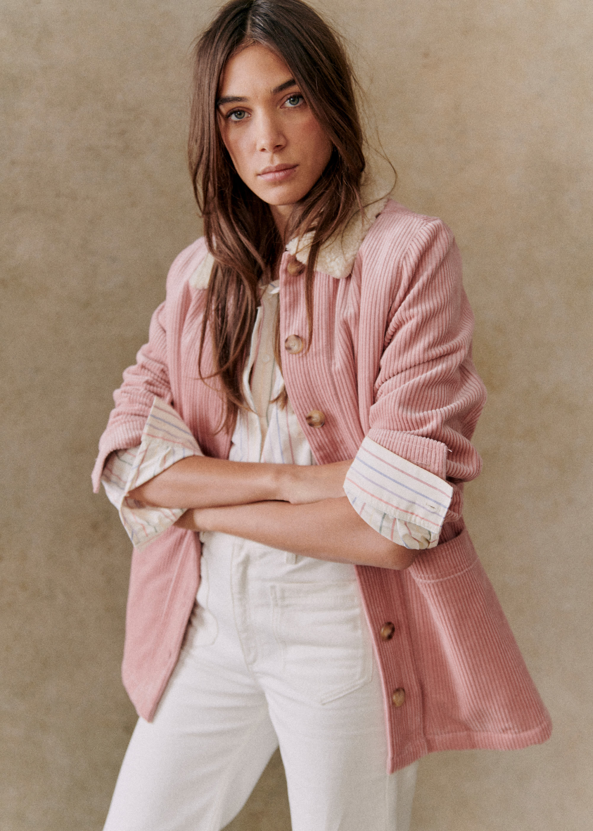 Veste Will - Rose col mouton - E-SHOP/VESTES 5905720