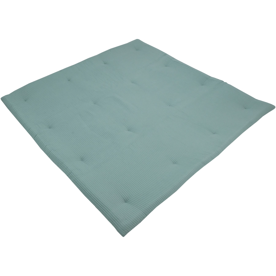 Ullenboom Krabbeldecke & Laufgittereinlage Waffelpiqué 140X140 cm Salbeigrün