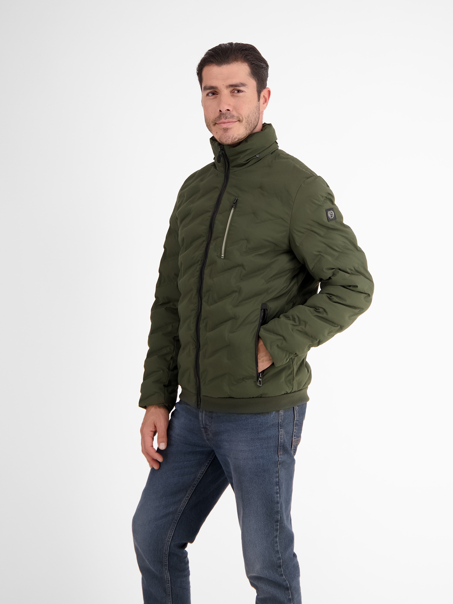 LERROS Outdoorjacke »LERROS Sportive Funktions-Steppjacke für Herren« mit Kapuze Wasser- und windabweisend