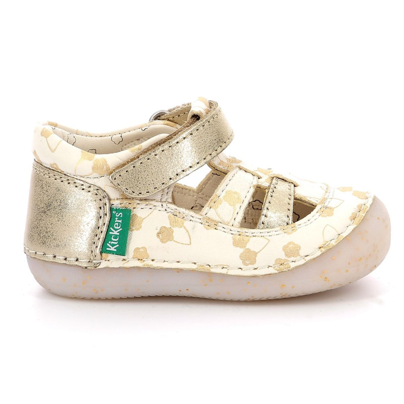 Kickers Kickers Sushy Blanc Or Fleurs