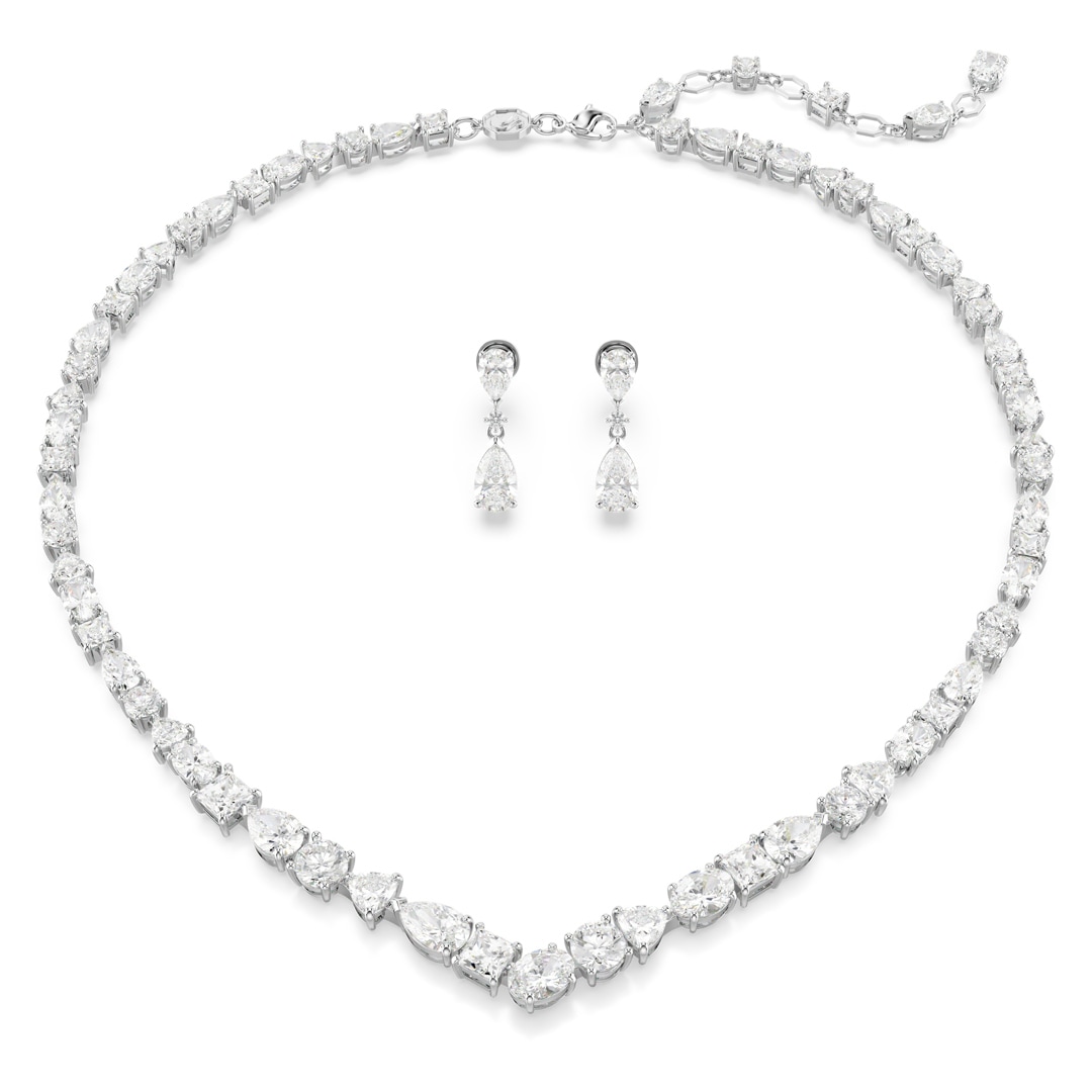 Swarovski Mesmera Set Verschiedene Schliffe, Weiss, Rhodiniert