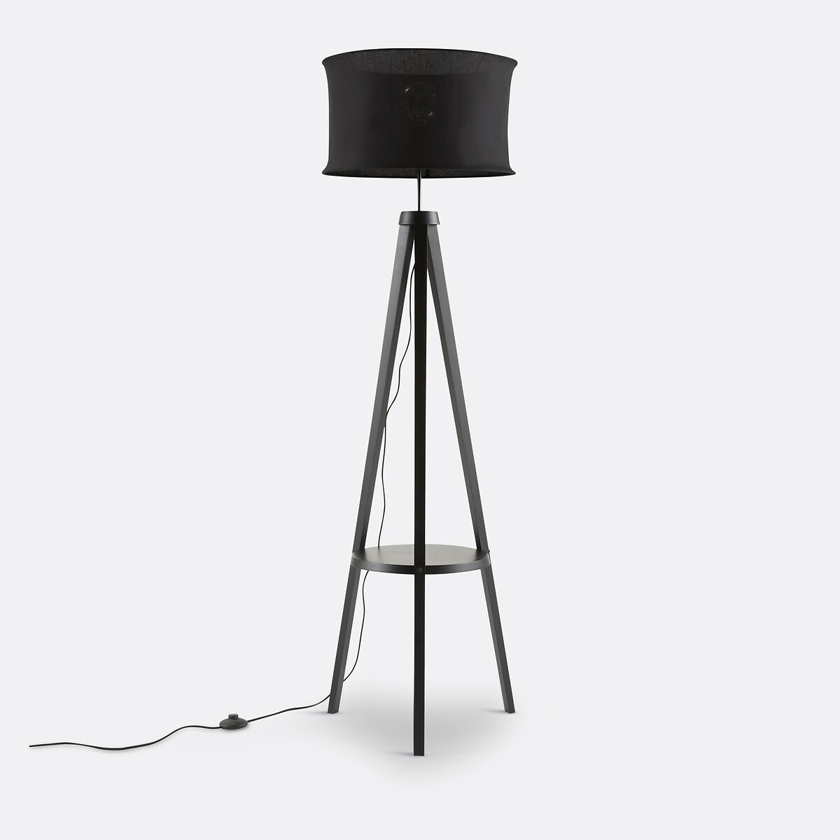 LA REDOUTE INTERIEURS<br>Luminária de chão tripé Hevea com cúpula de linho, Setto