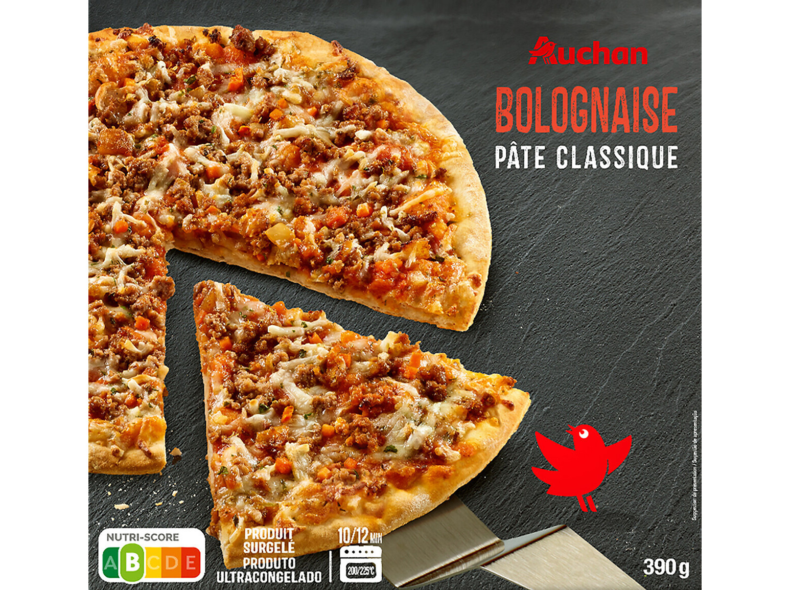 PIZZA AUCHAN MASSA CLÁSSICA BOLONHESA 390G