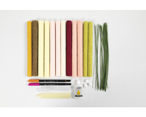 Creatief setje crêpepapieren boeketten, 105 g