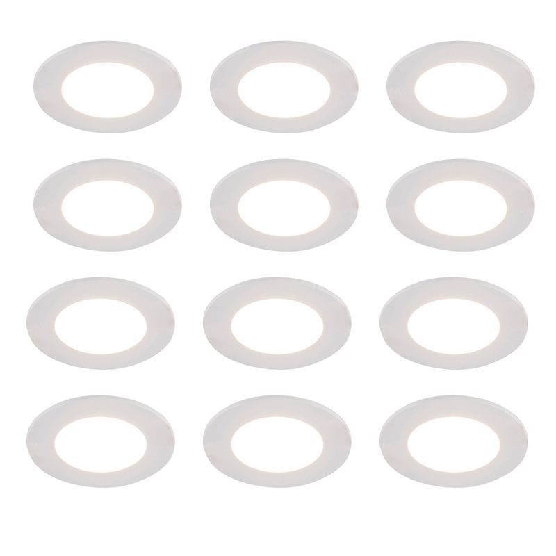 Set van 12 inbouwspots wit incl. LED dim to warm 7W IP65  - Blanca