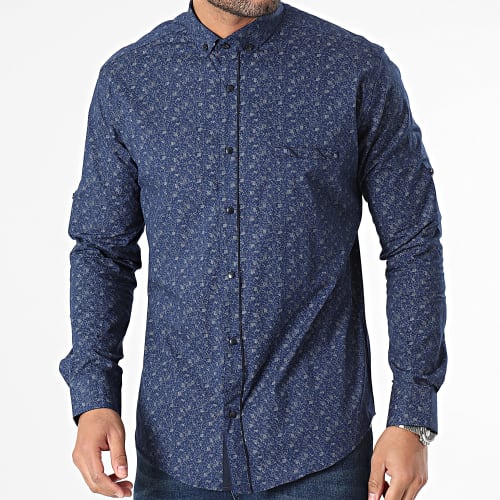 Chemise Manches Longues Bleu Marine