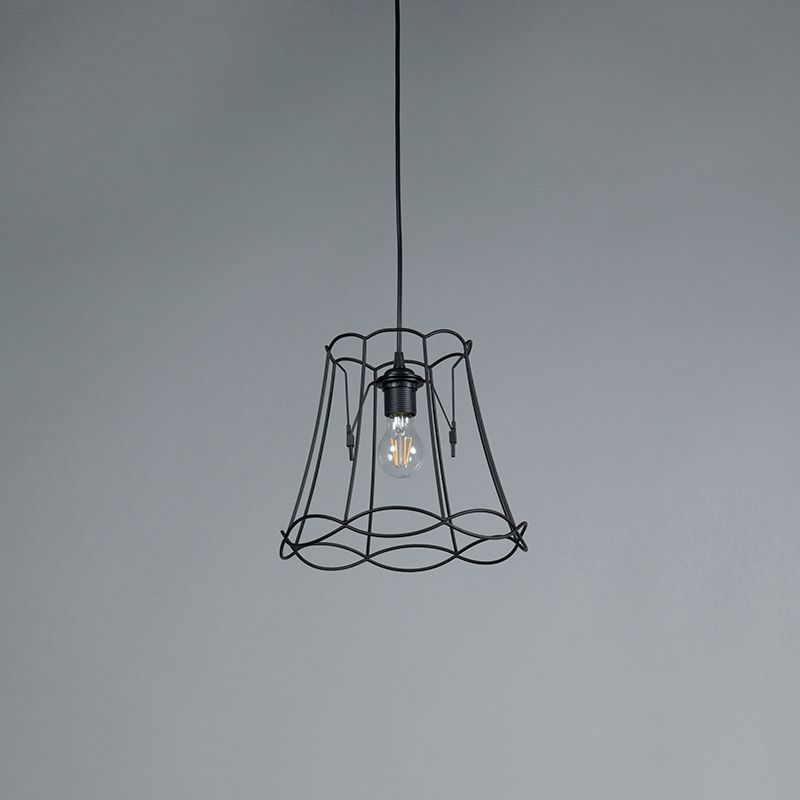 Retro hanglamp zwart 30 cm - Granny Frame