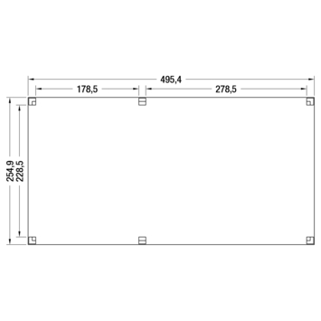 Overkapping Douglas 495x255cm a-symmetrisch