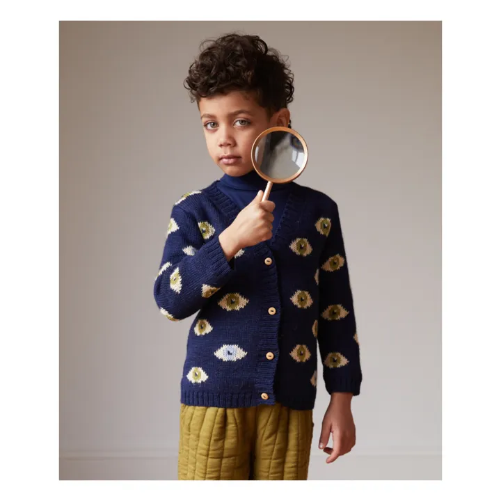 Oeuf NYC Cardigan Baby Alpaga Œil | Bleu marine