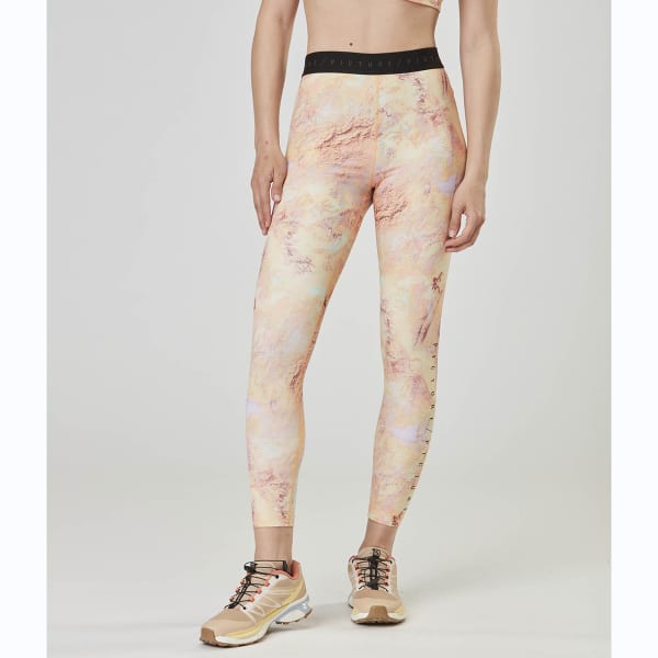Collant running PICTURE CATY PRINTED TECH LEGGINGS W GEOLOGY CREAM