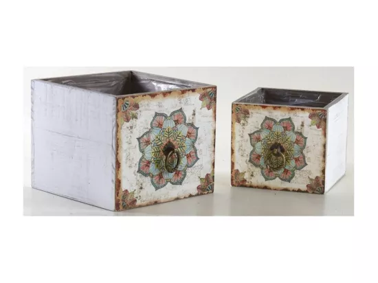 Corbeilles tiroirs motif mandala