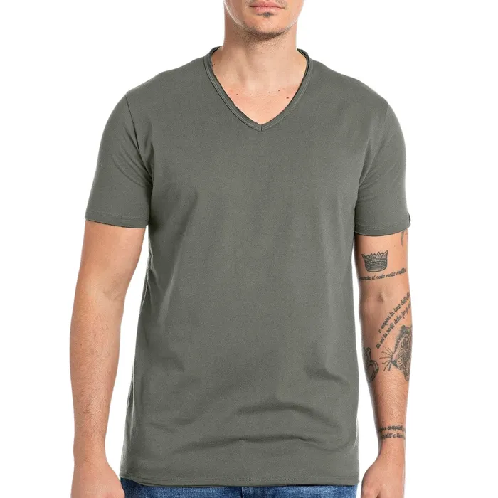 Replay Raw Cut V-neck Shirt Heren
