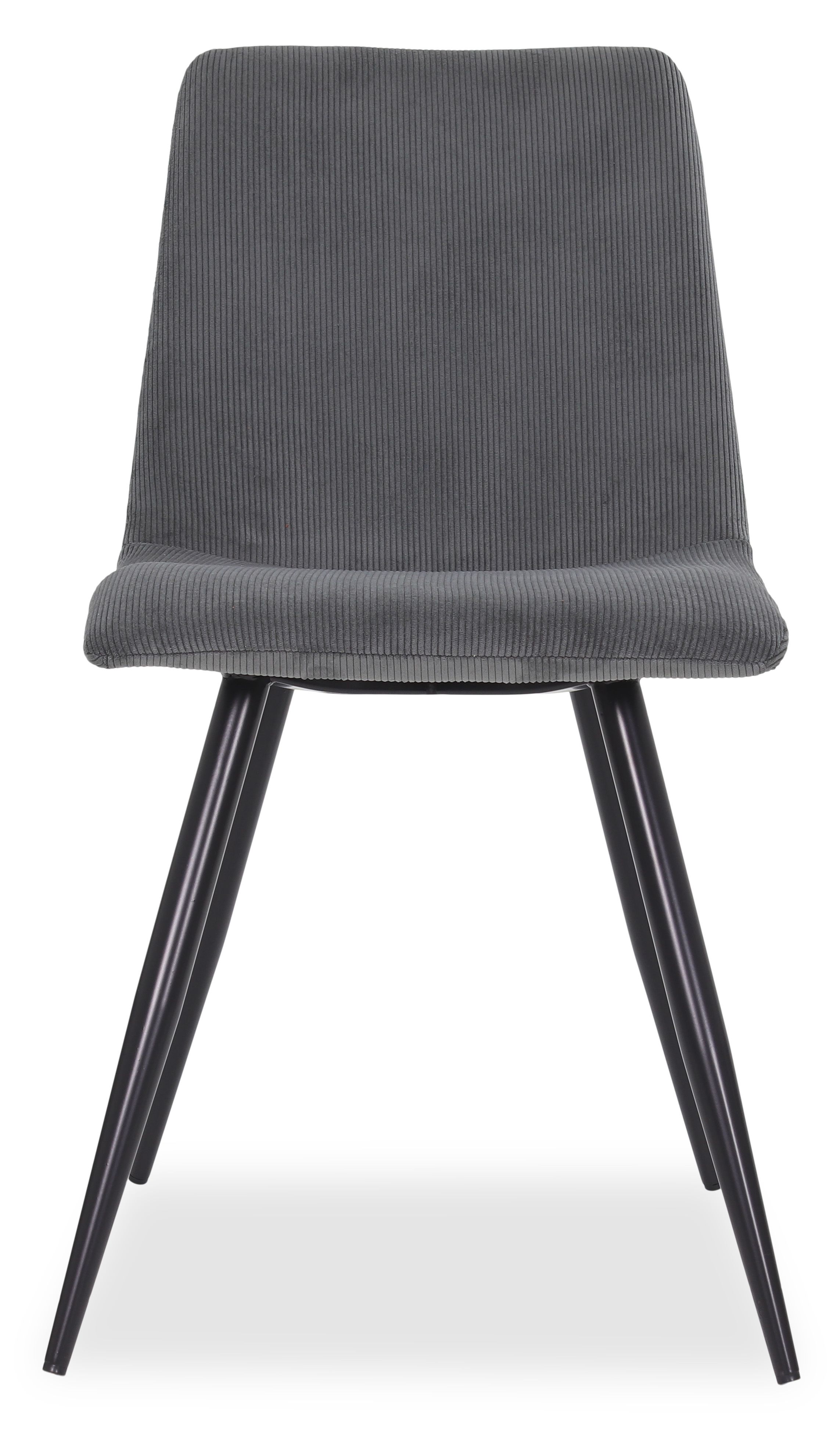 Eetkamerstoel - ribcord grey Noor B45 x D54 x H85 cm