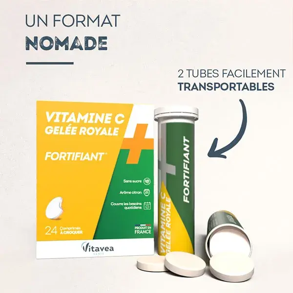 Vitavea Vitamina C + Geleia Real Fortificante 24 Comprimidos Mastigáveis