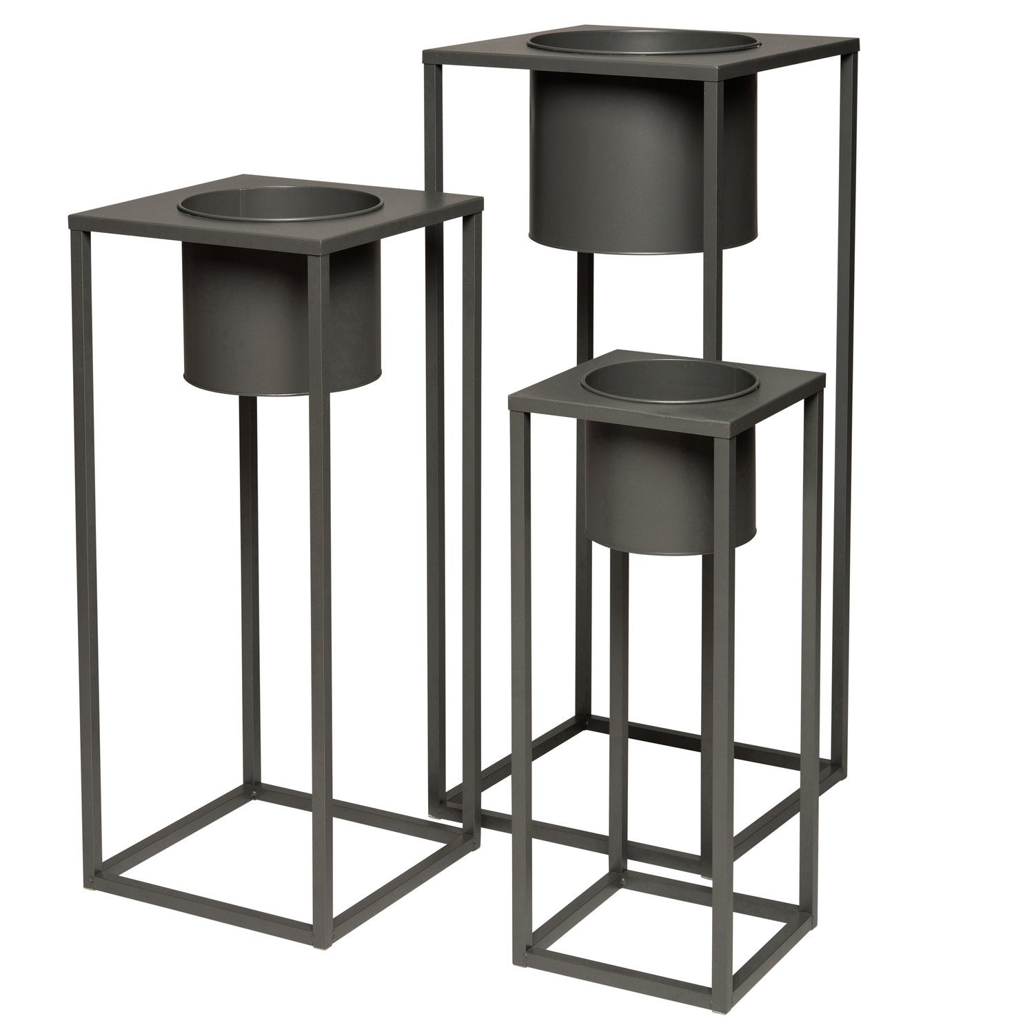 Intratuin bloempot Maria op voet grijs D 24 H 60 cm