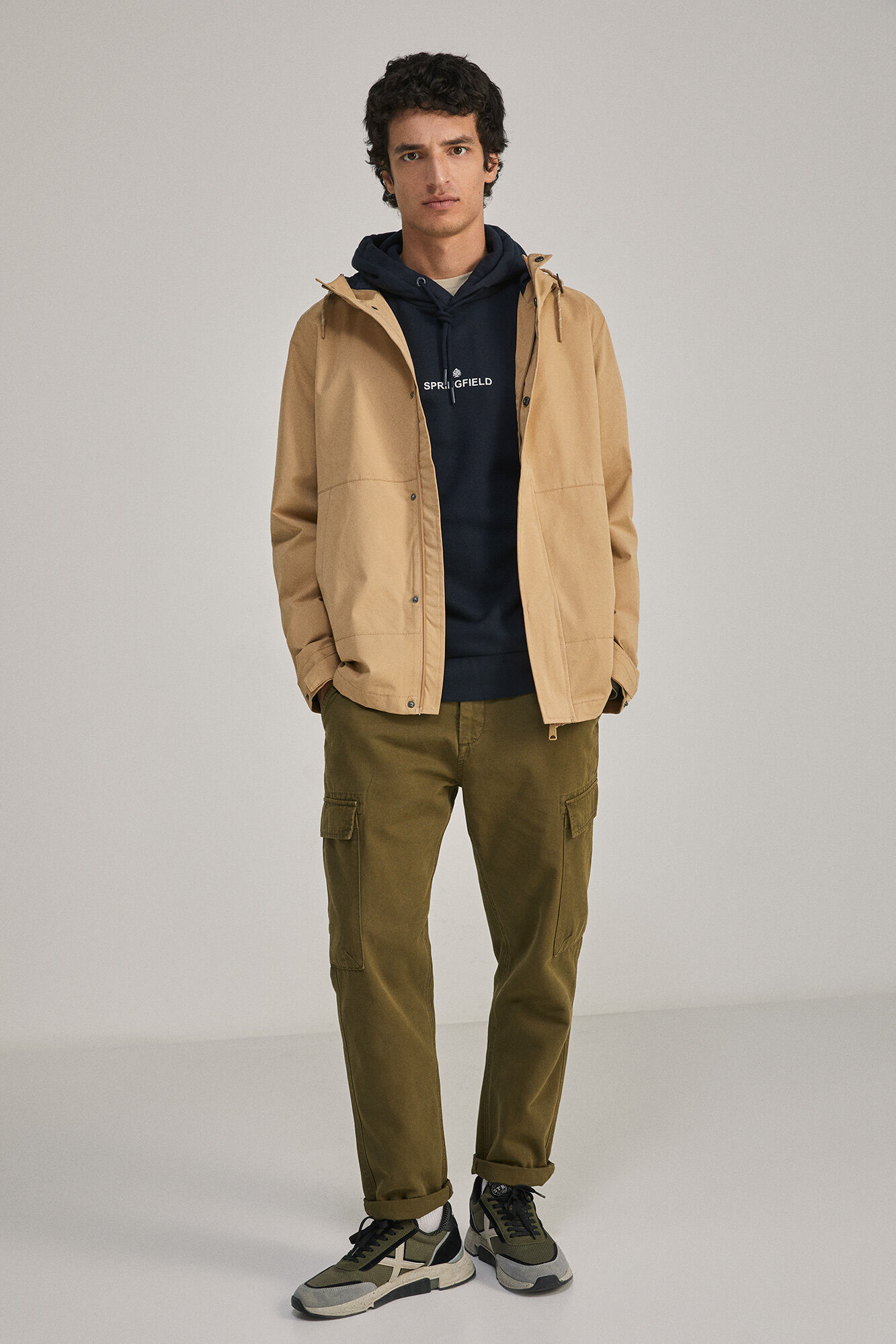 Parka capucha - beige medio