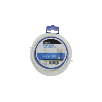 Decoratief Snoer 2 x 0,75mm2 Wit 5 Meter