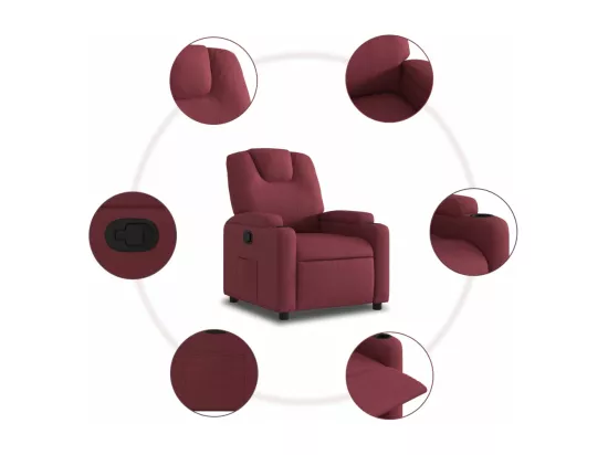 Fauteuil inclinable Rouge bordeaux Tissu