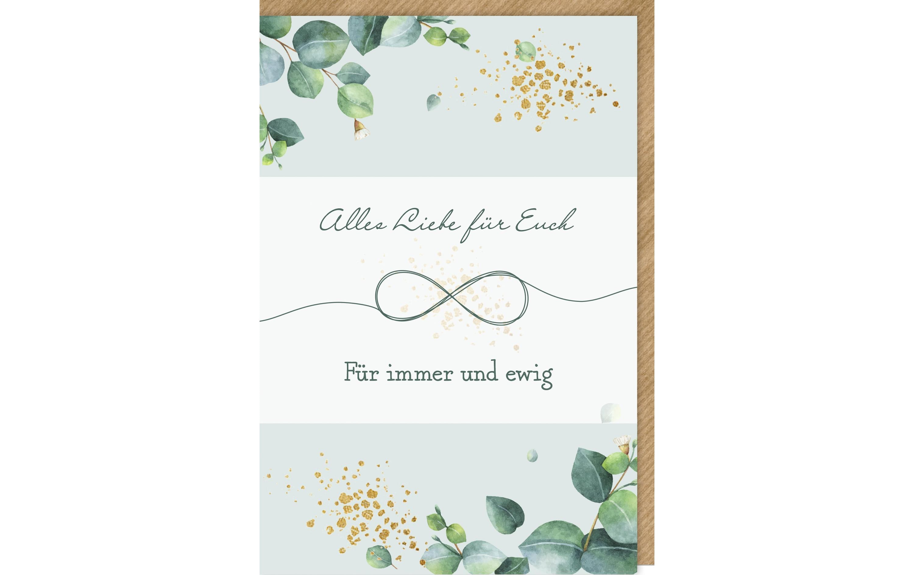 Hochzeitskarte Für immer und ewig 11.5 x 17 cmGratulationskarte zur Hochzeit