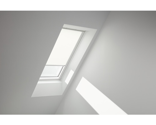 VELUX privacy rolgordijn, wit, handmatig, frame wit, RFL C02 1028SWL